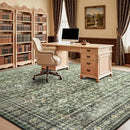 Lofus 9x12 Area Rug for Living Room,Green Washable Large Rugs with Non-Slip Backing,Soft Boho Carpets for Bedroom Dining Room Home Office Indoor Nursery by TinyTreasures Baby Boutique