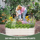 1MORE Galvanized Raised Garden Bed- Planter Garden Boxes Outdoor, Raised Beds for Gardening, 4x2x1ft Metal Garden Bed Kit for Vegetables Flower, Planter Raised Beds with Tools.White-2pack by GreenHaven Gardens