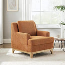 Oversized Accent Chair, Modern Boucle Armchair with Wood Legs, Modern Reading Chair with Thick Cushion, Comfy Chairs for Living Rooms, Bedrooms, Reading nooks and Apartments by CozyNest Decor