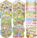 DIY 3D Sticker Scene，8 Sets Pack（500+）, Reusable Sticker Book, Cute Sets for Free Combination, Cute Waterproof for Anywhere, Crafts Party Favors Birthday Gift by TinyTreasures Baby Boutique
