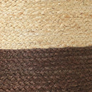 REDEARTH · Cylindrical Pouf Foot Stool Ottoman - Jute Braided Pouffe Poof Accent Sitting Footrest for Living Room, Bedroom, Nursery, Patio, Lounge & Other Rooms (Natural Acorn, 18"x18"x14")