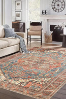 Keen Home Design 5x7 Rug - Machine Washable Area Rug with Non-Slip Backing, Ideal for Living Room, Dining Room, Bedroom - Vintage, Easy Clean, Durable, Low Pile Rug - (5' x 7') by CozyNest Decor