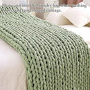 Admitrack Chunky Knit Blanket Throw, 100% Hand Knit Chenille Throw Blanket for Sofa & Home Decor, Soft and Cozy Knitted Throw Blankets (Sage Green, 60""x80""), XNR010 by CozyNest Decor