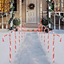 Joiedomi 17” Christmas Candy Cane Pathway Markers Lights with Stake, Set of 12 Christmas Candy Cane Stakes Lights for Christmas Party Walkway Patio Garden Holiday Outdoor Decoration by GreenHaven Gardens