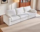 Oversized Modular Sofa Comfy Cloud Couch with Storage, Extra Deep Plush Sectional Sofa Set for Living Room, Covers Washable, Chenille, Olar (White, 3-Seater, Basic Shape) by CozyNest Decor
