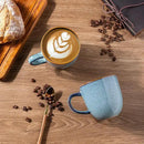 AmorArc 12oz Coffee Mugs, Ceramic Coffee Mugs set of 6 for Man, Woman, Dad, Mom, Modern Coffee Mugs with handle for Latte/Cappuccino/Milk/Cocoa. Dishwasher&Microwave Safe, Ocean Blue by CozyNest Decor