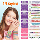 Chilpals Friendship Bracelet Making Kit for Girls,Arts and Crafts for Kids Ages 8-12,Birthday Gifts Ideas for Girl 7 8 9 10 11 Year Old - 2 in 1 Bracelets String Maker Toys Set (Blue) by TinyTreasures Baby Boutique