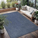 Washable Indoor Outdoor Rug 5x7 Weather Resistant Area Rugs Modern Solid for Porch Deck Balcony Backyard Patio Outside Carpet (5 X 7 Azure Blue) by CozyNest Decor