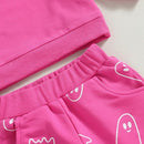 0-4T Toddler Boy Girl Halloween Outfit Fall Clothes Ghost Long Sleeve Sweatshirt Top Pants Baby Halloween Clothes by TinyTreasures Baby Boutique
