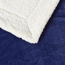 Amazon Basics Reversible Sherpa Throw Blanket, Navy, 50"x60" by CozyNest Decor
