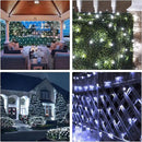 Christmas Net Lights, 204 LED Outdoor Mesh Lights Waterproof, Bush Solar Net Lights with 8-Lighting Modes for Tree Garden Yard Christmas Wedding Party Decoration(White) by GreenHaven Gardens
