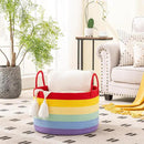 KAKAMAY Large Blanket Basket (20"x13"),Woven Baskets for storage Baby Laundry Hamper, Cotton Rope Blanket Basket for Living Room, Laundry, Nursery, Pillows, Baby Toy chest (Rainbow) by GreenHaven Gardens