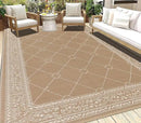 HEBE Outdoor Rug Waterproof 6x9, Plastic Straw Rug Camping Rug, Reversible Outdoor Patio Rugs RV Mat Clearance, Indoor Outside Floor Carpet for Porch,Deck,Camper,Balcony,Backyard by GreenHaven Gardens