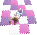 MQIAOHAM® 18 Pieces Puzzle Play Mats, Soft Baby Play Mat, Kids Interlocking Foam Floor Tiles, Toddlers Carpet Playmats G301018-101103111 by TinyTreasures Baby Boutique