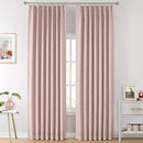 Vision Home Pink Total Blackout Curtains Pinch Pleated Room Darkening Window Panels 63 inch for Girls Bedroom Living Room Thermal Insulated Pinch Pleat Pink Drapes with Hooks Back Tab 40" Wx63 Lx2 by CozyNest Decor