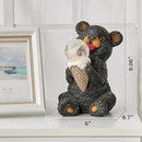 The Roo - Black Bear Solar Light Figurine - Outdoor Waterproof Garden Statue - Animal Garden Decor Light - Solar Lantern for Outside - Housewarming Gifts - Patio, Yard, and Lawn by GreenHaven Gardens