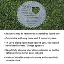 Let's Make Memories Personalized Memorial Stone - Sympathy Garden Marker - Durable, Weather-Resistant Cast Resin - Engraved with Your Loved One's Name - Personalized Condolences - 12" Diameter by CozyNest Decor