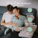 Boba Baby Wrap Carrier - Original Baby Carrier Wrap Sling for Newborns - Baby Wearing Essentials - Newborn Wrap Swaddle Holder, Newborn to Toddler Infant Sling (Serenity Sea Mist) by TinyTreasures Baby Boutique