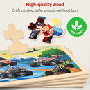 SYNARRY Large Wooden Monster Truck Puzzles for Kids Gift Box(12.2*9.4 in) - FSC Certified, 24 Piece Puzzles for Toddlers 3-5, Wood Puzzle for Kids Ages 4-6, Toys Gifts for 3 4 5 6 Year Old Boys Girls by TinyTreasures Baby Boutique