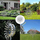 Unique and Magical Metal Windmill, 3D Wind Powered Kinetic Sculpture, Metal Wind Spinner Solar, Wind Spinners for Yard and Garden, Wind Catchers Metal Outdoor Patio Decoration (2 PCS -Silver) by CozyNest Decor