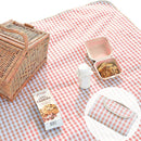 Cute Gingham Picnic Blanket, Waterproof Foldable, in Large 80x60in and Extra Large 80x80in, Portable Compact Beach Blanket, Oversized XL Outdoor Mat (Coral Pink, Large) by TinyTreasures Baby Boutique