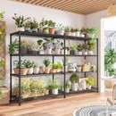 REIBII 72.8" W Storage Shelves Load 1500LBS, 4 Tier Metal Shelving Unit Wire Shelving for Storage Rack Heavy Duty Metal Shelves for Garage Pantry Kitchen, 17.7" D x 72.8" W x 59" H by GreenHaven Gardens