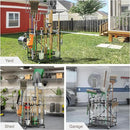 Garden Tool Organizer Outdoor Garage and Shed Tool Storage Yard Tool Holder and Storage Rack Garden Tool Stand for Shed and Garage by GreenHaven Gardens