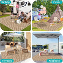 HEBE Outdoor Rug Waterproof 8x10, Reversible Plastic Straw Rug RV Camping Rug, Indoor Outdoor Patio Mat Clearance, Outside Carpet for Porch,Deck,Camper,Balcony,Backyard,Picnic by GreenHaven Gardens