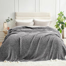 Snuggle Sac Soft Warm Bed Blanket Oversized Twin XL 66x90“, Super Soft Warm Blankets for Bed, Living Room, Luxurious Microfiber Blanket Dupes, Heather Black, 66x90 inches by TinyTreasures Baby Boutique