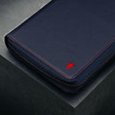 TORRO Premium Leather Family Travel Wallet, RFID Blocking Travel Organizer, Family Passport Holder for 4 Passports, Travel Documents and Cards (Navy Blue) by TinyTreasures Baby Boutique