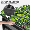 YITAHOME 6x3x1.5ft Large Raised Garden Bed Kit, Galvanized Metal Planter Box with Gloves, Ground Nails, Support Rod, Outdoor Above Ground Planters for Plants Vegetables Flowers, Black by GreenHaven Gardens
