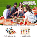Extra Large Picnic Blanket Waterproof,80"x 80"Foldable Machine Washable Beach Blanket,Outdoor Blanket for 6-8 Adults,Suitable for Indoor Crawling,Park Beach,Camping,Hiking,Family Travel(Orange) by TinyTreasures Baby Boutique