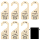 R HORSE 8Pcs Highland Cow Baby Closet Dividers, Double Sided Baby Closet Organizers Nursery Hanger Dividers Wood Size Dividers for Boy Girl Birthday Christmas Gift (0-24 Months) by TinyTreasures Baby Boutique