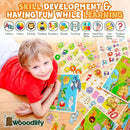 7 Pack Wooden Puzzles for Toddlers 2 3 4 5 Years Old - 7 Colorful Chunky Wood Peg Puzzles for Kids Ages 2-5, Alphabet Shape Numbers Fruits Sea Animals Dinosaur Zoo - Educational Toddler Learning Toys by TinyTreasures Baby Boutique