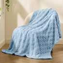 Bedsure GentleSoft Light Blue Throw Blanket for Couch - Checkered Fleece Blankets Gifts for Women Men Girls, Cute Soft Cozy Throw for Bedroom Home Decor Gifts, 50x60 Inches by CozyNest Decor