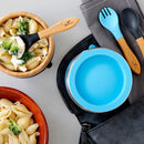 Avanchy Baby Fork Set, Bamboo and Silicone Spork Utensils, Toddler Baby Led Weaning Silverware Cutlery Flatware, Kids First Self Feeding by TinyTreasures Baby Boutique