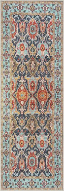 Keen Home Design 2x12 Rug - Machine Washable Runner Rug with Non-Slip Backing, Ideal for Hallway, Entryway, Kitchen, Laundry Room - Vintage, Easy Clean, Durable, Low Pile - (2'6" x 12') by CozyNest Decor