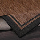 CAMILSON Indoor Outdoor Rug, 5x7 Bordered Nut Brown Black Modern Area Rugs for Indoor and Outdoor Patios, Kitchen and Hallway Mats, Washable Porch Deck Outside Carpet (Bordered Nut Brown Black, 5 x 7) by GreenHaven Gardens