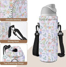 RICHEN Neoprene Water Bottle Carrier Bag with Adjustable Shoulder Strap,Insulated Water Bottle Cover for Stainless Steel/Glass/Plastic Bottles by TinyTreasures Baby Boutique