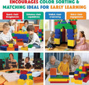 Large Building Blocks for Kids Ages 3-8 – 336 Piece Mega Set – Indoor & Outdoor STEM Toy for Boys & Girls by TinyTreasures Baby Boutique