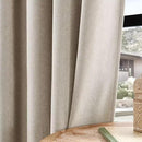 Joydeco Faux Linen Curtains 96 Inch Length 2 Panel Set, Light Filtering Curtains for Bedroom, 52 Inche Wide Living Room Drapes with Rod Pockets (52x96 inch, Linen) by CozyNest Decor