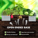 EKX 8x4x1FT Galvanized Raised Garden Bed, Raised Garden Bed Kit-Metal Planter Box Outdoor,Planting for Vegetables, Fruits,Herbs, Flowers-Slive by GreenHaven Gardens