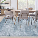 Area Rugs 8x10 Living Room: Washable Rug Modern Abstract Large Rugs Soft Non Slip Neutral Rug Stain Resistant Indoor Carpet for Bedroom Kitchen Dining Room Table Nursery Home Office Rugs(Blue,8'x10') by TinyTreasures Baby Boutique