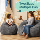 Bean Bag Chairs Teardrop Bean Bag Chair Beanbag Chair with Memory Foam Filled Machine Washable Cover for Living Room, Bedroom (Small,Grey) by TinyTreasures Baby Boutique