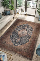 Keen Home Design 8x10 Rug - Machine Washable Area Rug with Non-Slip Backing, Ideal for Living Room, Dining Room, Bedroom - Vintage, Easy Clean, Durable, Low Pile Rug - (8' x 10') by CozyNest Decor