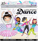 Fashion Angels I Just Wanna Dance Fashion Sketch Set, Create Dance-Themed Outfits with 35 Sketch Pages, 100+ Stickers & Stencils, Fun Craft Kit for Kids by TinyTreasures Baby Boutique
