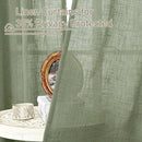 LAMIT Sage Green Linen Sheer Curtains 80 inch for Living Room, Soft Thick Bronze Grommet Light Filtering Boho Window Textured Neutral Drapes for Bedroom Farmhouse, 2 Panels Set, 52 x 80 Inch by CozyNest Decor