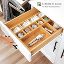 Premium Utensils and Tea Bag Drawer Organizers – 14-Compartment Design with Removable Dividers, Non-Slip Feet, 100% Sustainable Bamboo, 2 Pack by CozyNest Decor