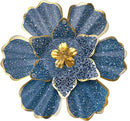 EASICUTI Blue Metal Flower Wall Decor Boho Metal Wall Art Decorations Hanging for Indoor Outdoor Home Bathroom Patio Fence Garden Bedroom Living Room Or Wall Sculptures 12 Inch by GreenHaven Gardens