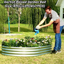 Galvanized Raised Garden Bed, 4x2x1 FT Thickening Raised Beds for Gardening, Oval Larger Space Planter Box for Outdoor for Herbs, Vegetables, Fruits by GreenHaven Gardens